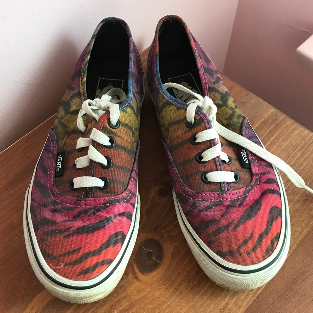Vans Rainbow Tiger Print Sneakers